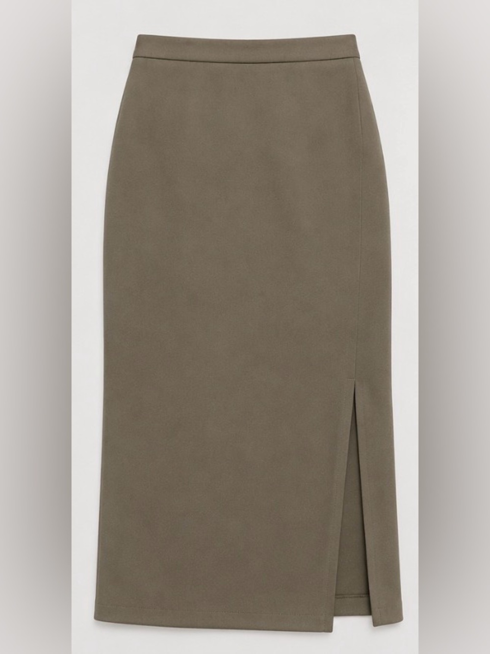 OAK + FORT Olive Split Pencil Skirt - 65% OFF MSRP